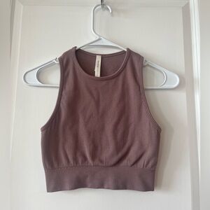 Aritzia Babaton Mauve Crop Top